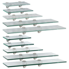 SWANEW Glasablage, Glasregal, Wandregal, 20-60cm Badregal, Mattglas/Klarglas