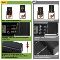 SWANEW Automatische Hühnerklappe – Elektrischer Hühnerstall-Türöffner mit Timer & großem Display – Wasserdicht & Robust für Hühner, Enten & Kleintiere