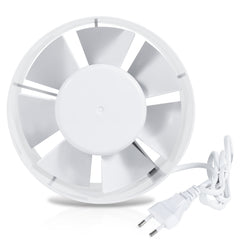 SWANEW Badlüfter Fan Rohrventilator 100mm mit Rückstauklappe Badezimmerlüfter Bad Rauchabzug Ventilator 130m³/h Rohrlüfter