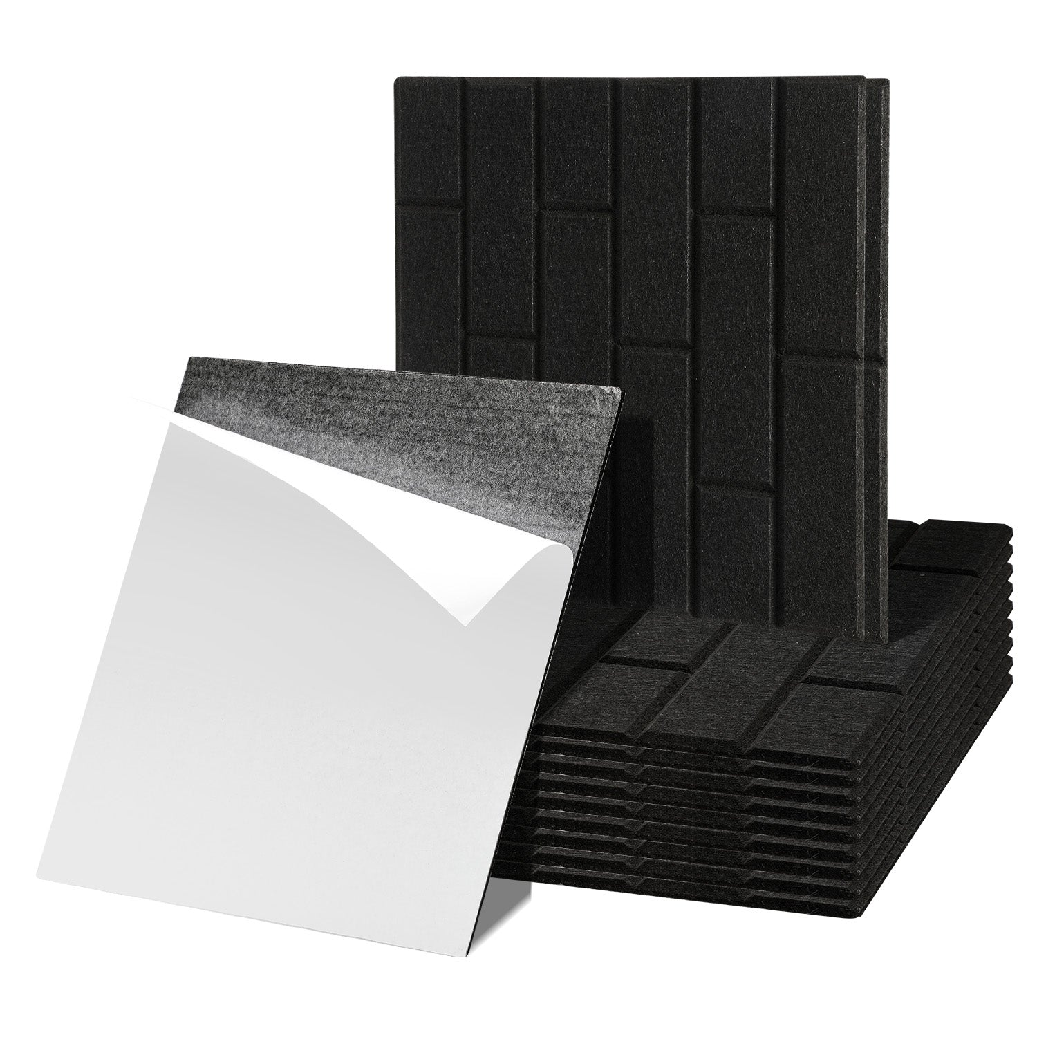 SWANEW Akustikplatten Selbstklebend – Hochdichte Schallabsorber Wand Akustikpaneele Dünne Schallschutzplatten für Büro, Studio, Gaming-Room & Home-Office