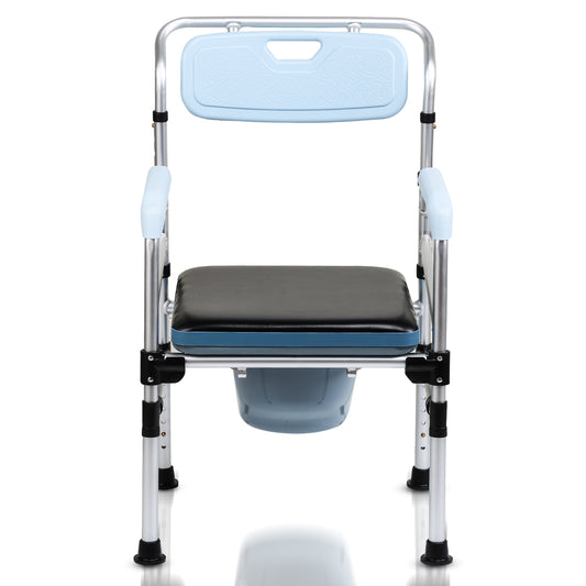 Toilettenstuhl, Duschhocker, WC-Stuhl Höhenverstellbar 42-54cm
