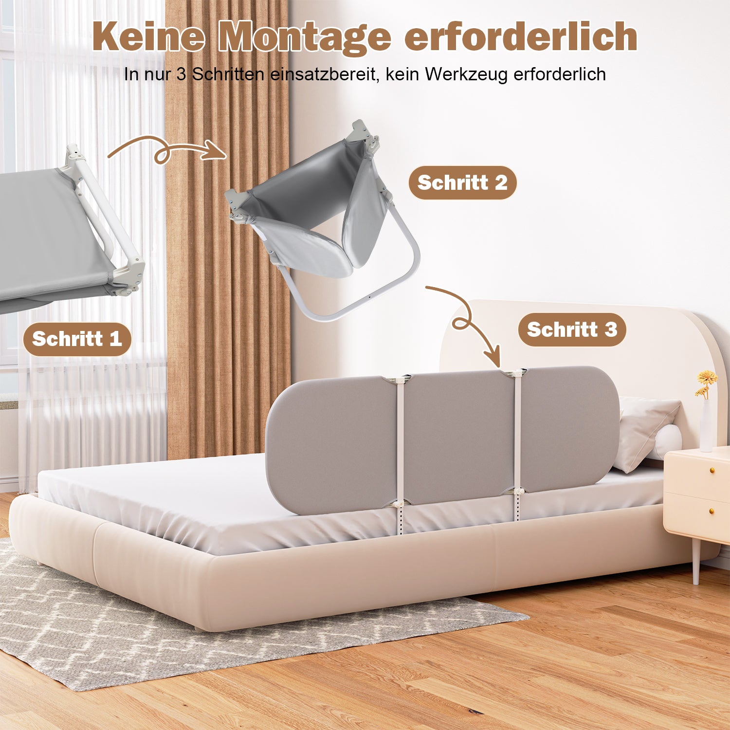Kinderbettgitter Tragbar für Reisen