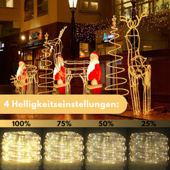 SWANEW 10 Meter LED Lichterschlauch Außen, Wasserfest LED Schlauch, mit Fernbedienung & Timer, Dimmbar & Memory-Funktion, IP65 [Energieklasse F]