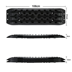 SWANEW 2 Stücke Anfahrhilfe mit Aufbewahrungstasche und Installationstool, Sand/Schlamm/Schnee Recovery Board Offroad Tracks,10T Last, Reifenleiter