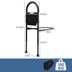 SWANEW Aufstehhilfe Bett, Aufstehhilfe Bett Senioren, mit Sensorlich, Aufstehhilfen mit Lagerung Tasche, Aufstehhilfe Höhenverstellbarer, Haltegriffe für Senioren