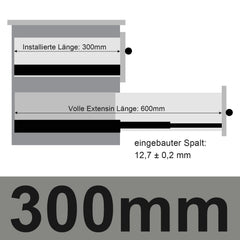 SWANEW Schubladenschienen 250 - 550 mm, Schubladen  Schienensystem mit Selbsteinzug, Teleskopschiene vollauszug Schubladenauszüg, Kugelführung, Tragkraft 35 Kg