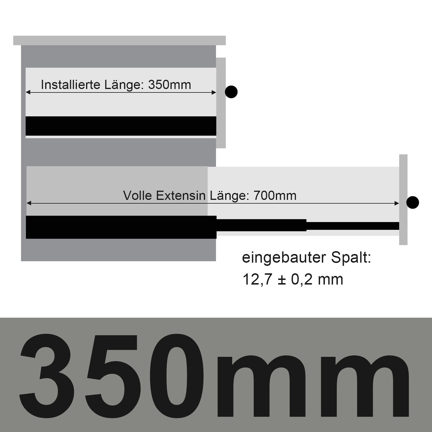 SWANEW Schubladenschienen 250 - 550 mm, Schubladen  Schienensystem mit Selbsteinzug, Teleskopschiene vollauszug Schubladenauszüg, Kugelführung, Tragkraft 35 Kg