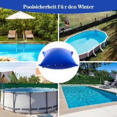 SWANEW Poolkissen Winter, Pool Luftkissen 120 x 120 cm