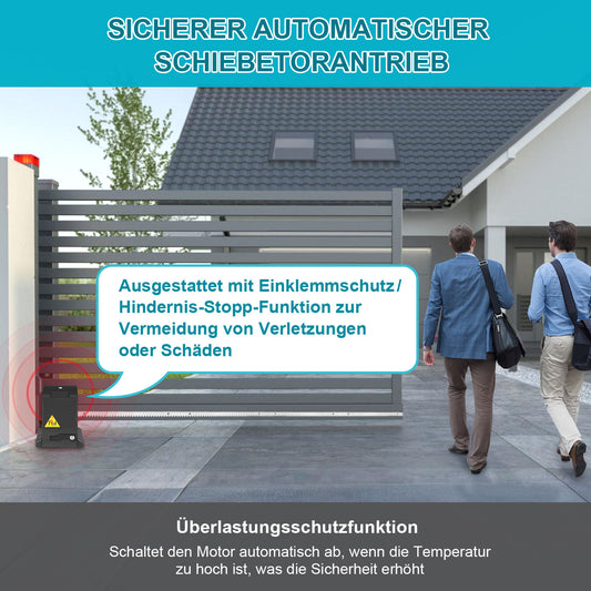 SWANEW Elektrisch Schiebetorantrieb, Toröffner Electric Torantrieb 370W 800KG Toranlage