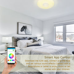 SWANEW 36W LED Deckenleuchte bluetooth Lautsprecher Fernbedienung und APP-Steuerung Sternenhimmel Lampe [Energieklasse G]