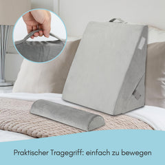 SWANEW Lesekissen Keilkissen Dreieck Rückenkissen Multifunktional Nackenrolle für Bett Sofa Büro