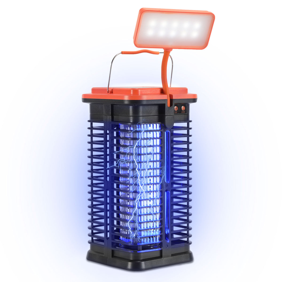 SWANEW Solar Insektenvernichter mückenlampe Mit LED-Licht, UV Fliegenfänger Elektrich 4000mAh