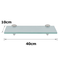 SWANEW Glasablage Glasregal, Wandregal Mattglas mit 8mm ESG Sicherheitsglas und Halterung, Duschregal/Badablage