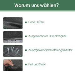 SWANEW Unkrautvlies 90g/m² Gartenvlies,Bodengewebe Wasserdurchlässig,Unkrautfolie Reißfest und UV-Stabilisierung