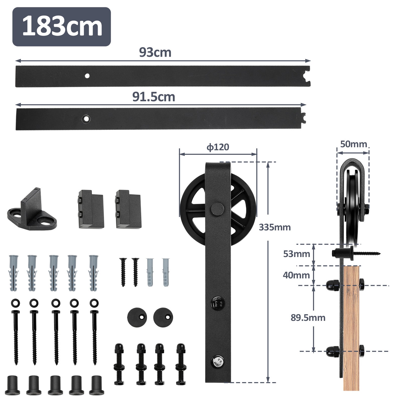 Schiebetürbeschlag Big Wheel 183/200 cm