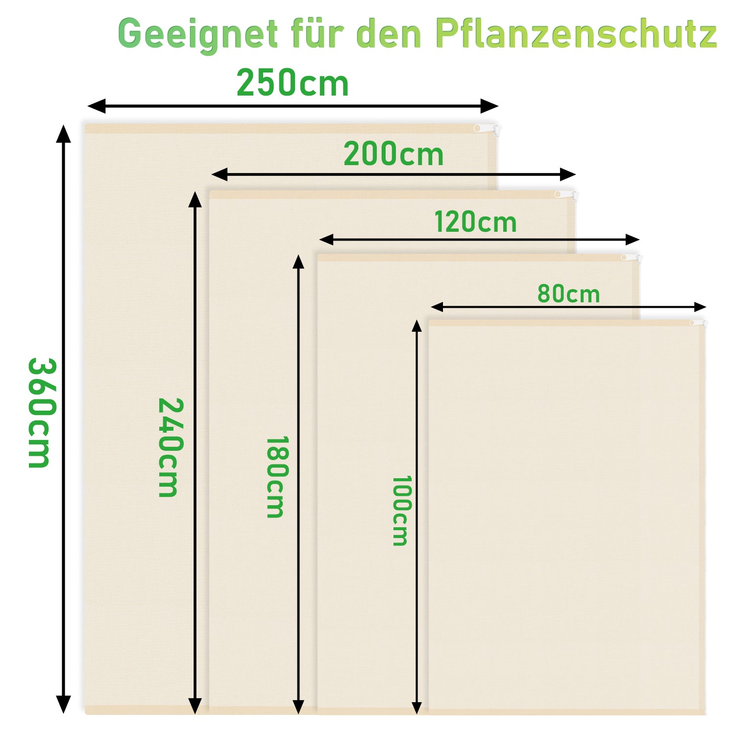 SWANEW Winterschutz für Pflanzen 100g/㎡, mit Reißverschluss & Kordelzug, Frostschutz für Kübelpflanzen Überwinterung und Obstbaum