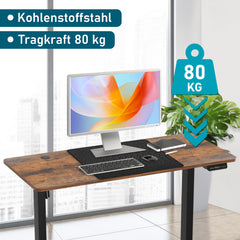 SWANEW Schreibtisch, Elektrischer Höhenverstellbarer Tischgestell 3 Memory-Steuerung, Mit Tischplatte, Standing Desk