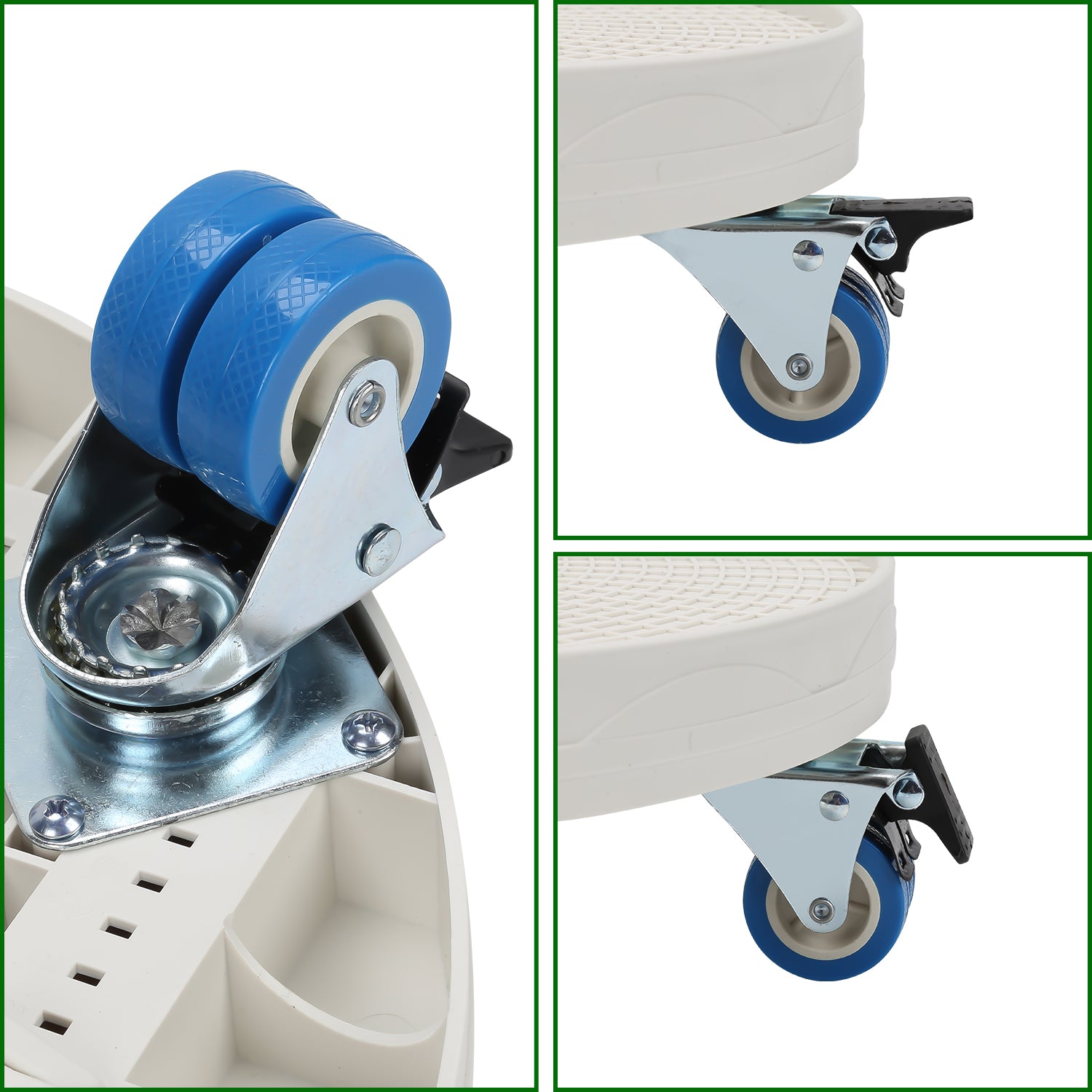 Pflanzenroller rund mit Handschuhen
