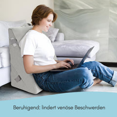 SWANEW Lesekissen Keilkissen Dreieck Rückenkissen Multifunktional Nackenrolle für Bett Sofa Büro