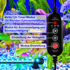 SWANEW LED Aquarium Beleuchtung18cm-112cm Aquarium Lampe RGB Aquariumleuchte