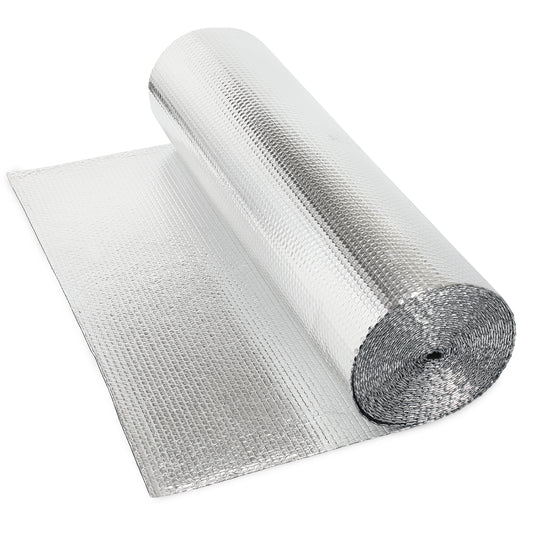 SWANEW Isolierfolie 1M X 10M Reflexionsfolie Heizung 10㎡ thermofolie Alu-Luftpolsterfolie Dämmfolie Isolierung