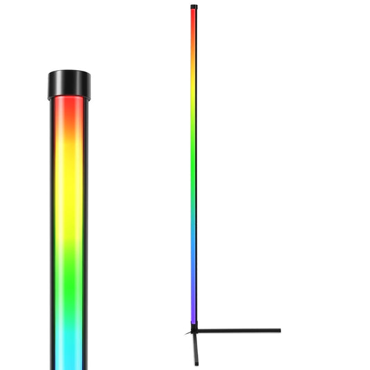 SWANEW LED Stehlampe, RGB Eckenlampe, 150 cm, dimmbar/farbeinstellbar, mit Fernbedienung, App-Steuerung, Musikmodus