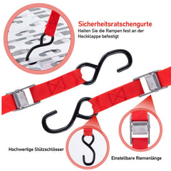 SWANEW Auffahrrampe 400kg Verladeschiene Verzinkter Stahl Antirutsch Verladerampe für Motorrad Rasentraktor Auto