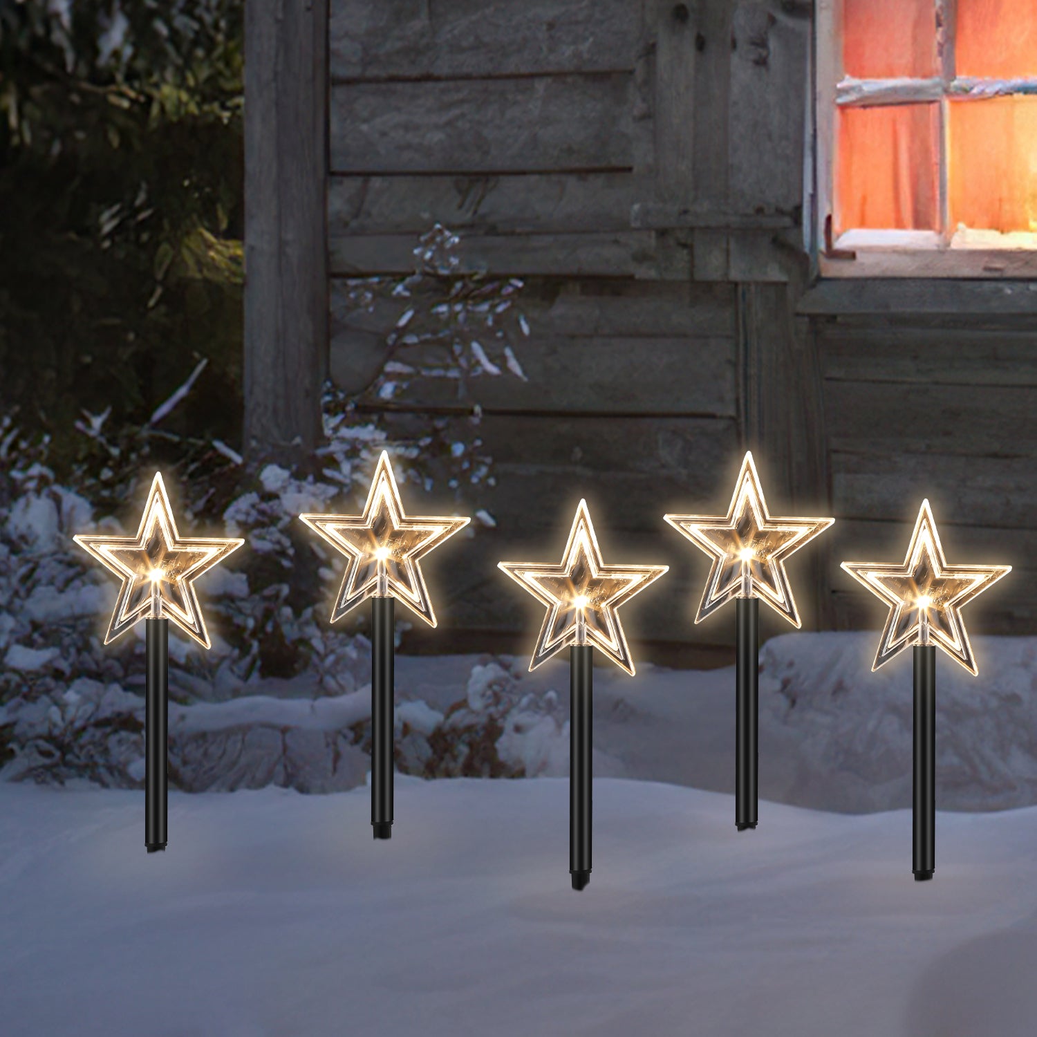 LED Garten Leuchtstäbe Stern