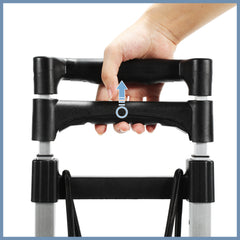 SWANEW Treppensteiger sackkarre klappbar, bis 75kg, Transportkarre extra Langer Teleskopgriff 100 cm, Aluminium treppensackkarre