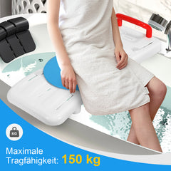 SWANEW Badewannenbrett mit Griff und Seifenablage 69x28cm Einstellbar 41-62cm, Badewannensitz Erwachsene Senioren, Sitzbrett für Badewanne Duschbrett max 150KG Badebrett
