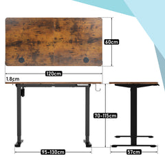SWANEW Schreibtisch, Elektrischer Höhenverstellbarer Tischgestell 3 Memory-Steuerung, Mit Tischplatte, Standing Desk