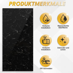 SWANEW Wandpaneel Marmoroptik 60x30cm, Klebefliesen Selbstklebende
