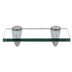 SWANEW Glasablage Glasregal, Glas Wandregal Klarglas mit 8mm ESG Sicherheitsglas und Halterung, Duschregal/Badablage