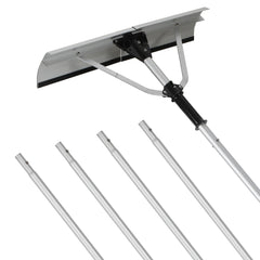 SWANEW Photovoltaik Schneeschieber, Aluminium Schneeschaufel, Dachräumer, 196-636cm