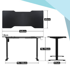 SWANEW Schreibtisch, Elektrischer Höhenverstellbarer Tischgestell 3 Memory-Steuerung, Mit Tischplatte, Standing Desk
