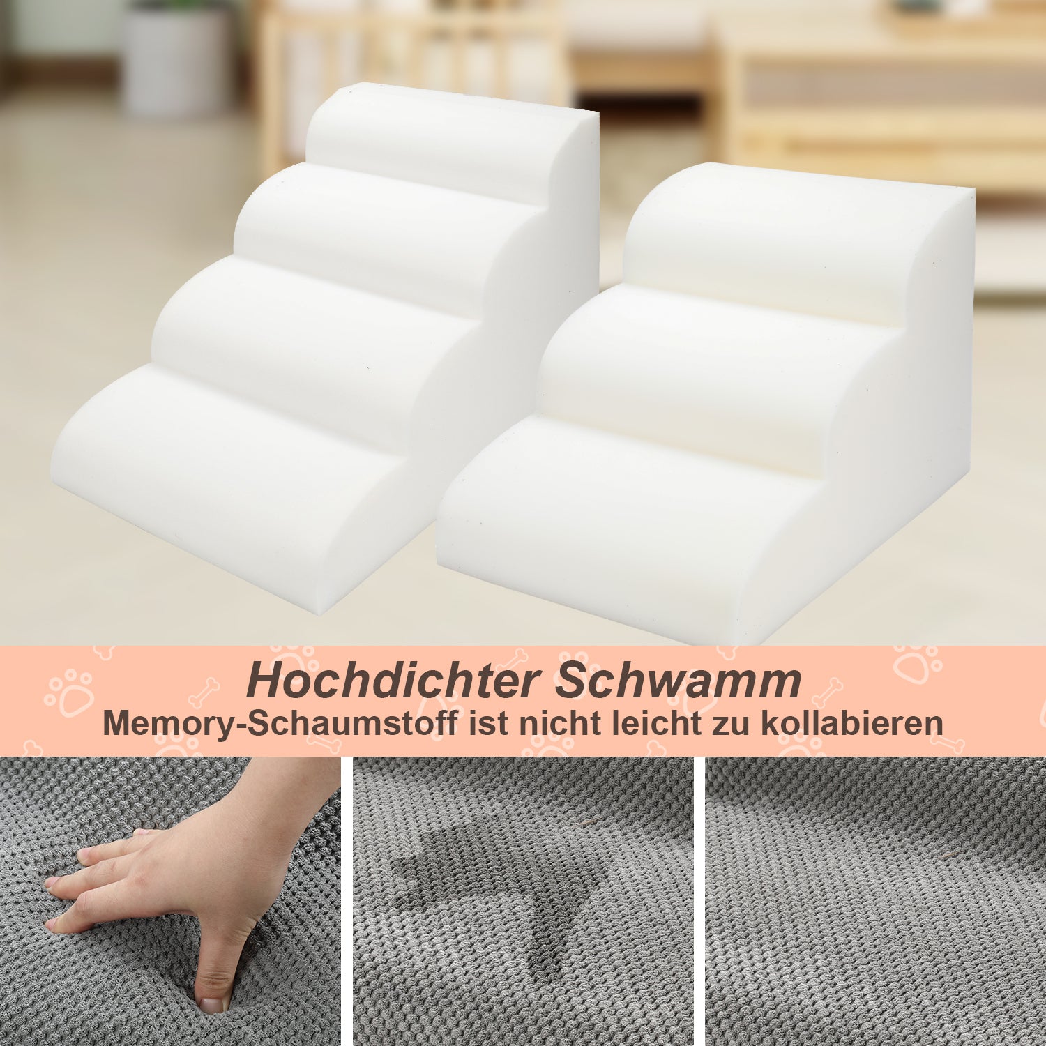 Hunderampe, Hundetreppe, 3/4-stufige