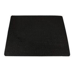 SWANEW Katzenklo Matte, 78 x 60 cm Katzenstreu Matte Waben Design Doppelte Schichte Entwurf Bienenwabe Faltbar Wasserdichte Leicht zu Reinigende Schwarz