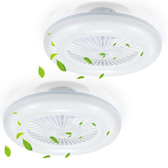 SWANEW 80W Deckenventilator mit Beleuchtung und Fernbedienung WLAN Ø55 cm, 6 Geschwindigkeiten, Dimmbar, Timer, Sommer-Winterbetrieb für Schlafzimmer Wohnzimmer [Energieklasse E]