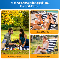 Strandmatte klappbar mit Rückenlehne