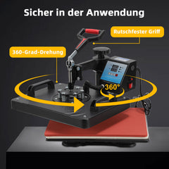 SWANEW 8 in 1 Transferpresse, Heißpresse 38x30cm, T-Shirtpresse