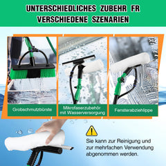 SWANEW Teleskop Waschbürste Teleskopstange 3.6/4.8m Wasserbesen ALU