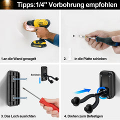 SWANEW Gitarrenhalter, Gitarrenständer, LED Gitarrenwandhalter, Gitarren Haken, für E-gitarre