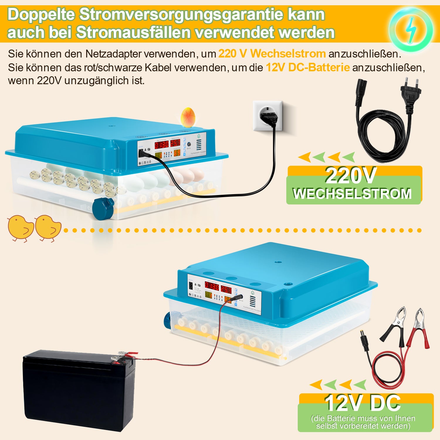 64 Eier Brutmaschine Vollautomatisch