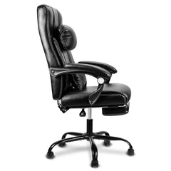 SWANEW Bürostuhl, gaming stuhl, chefsessel Drehsessel mit Kopfstütze Lendenkissen