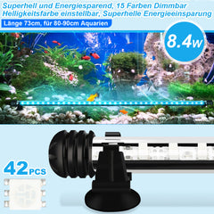 SWANEW LED Aquarium Beleuchtung18cm-112cm Aquarium Lampe RGB Aquariumleuchte