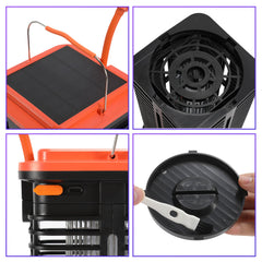 SWANEW Solar Insektenvernichter mückenlampe Mit LED-Licht, UV Fliegenfänger Elektrich 4000mAh