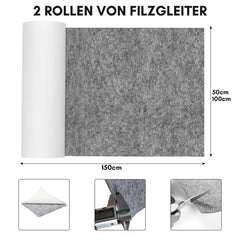 SWANEW Filz Selbstklebend, Filzgleiter, Filzplatte, für Van Innenraum