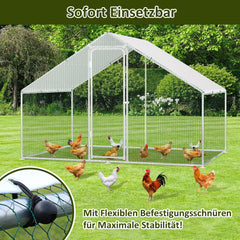 Hühnerstall Freilaufgehege 3x2x2m Stahlrahmen