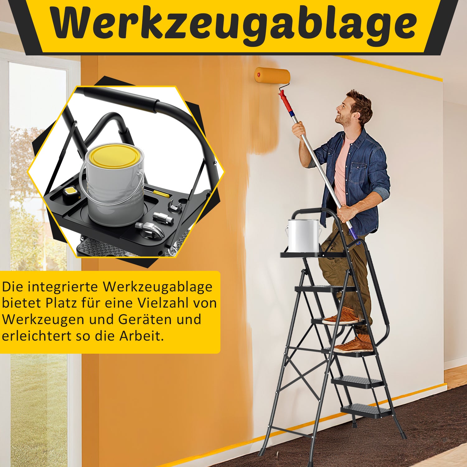 Trittleiter klappbar 4/5 Stufen