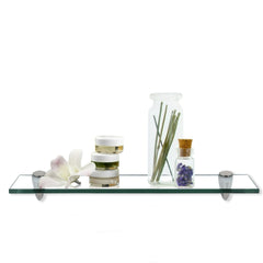 SWANEW Glasablage, Glasregal, Wandregal, 20-60cm Badregal, Mattglas/Klarglas